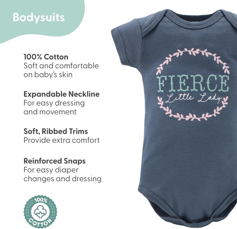 The Peanut Shell Baby Layette Gift Set for Girls - 16 Piece New Born Girl Gift Set, Baby Clothes, 0-9 Months - Prairie Floral - Image 2